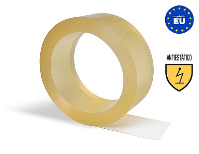 Rollo Lama PVC Flexible (50 metros lineales) 200x2mm Antiest&aacute;tico Transparente Incoloro