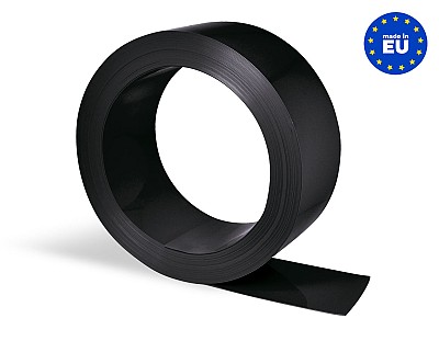 Rollo Lama PVC Flexible (50 metros lineales) 200x2mm Color Opaco Negro RAL 9005