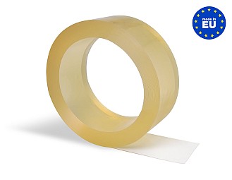 Rollo Lama PVC Flexible (50 metros lineales) 300x3mm Normal Transparente Azulado